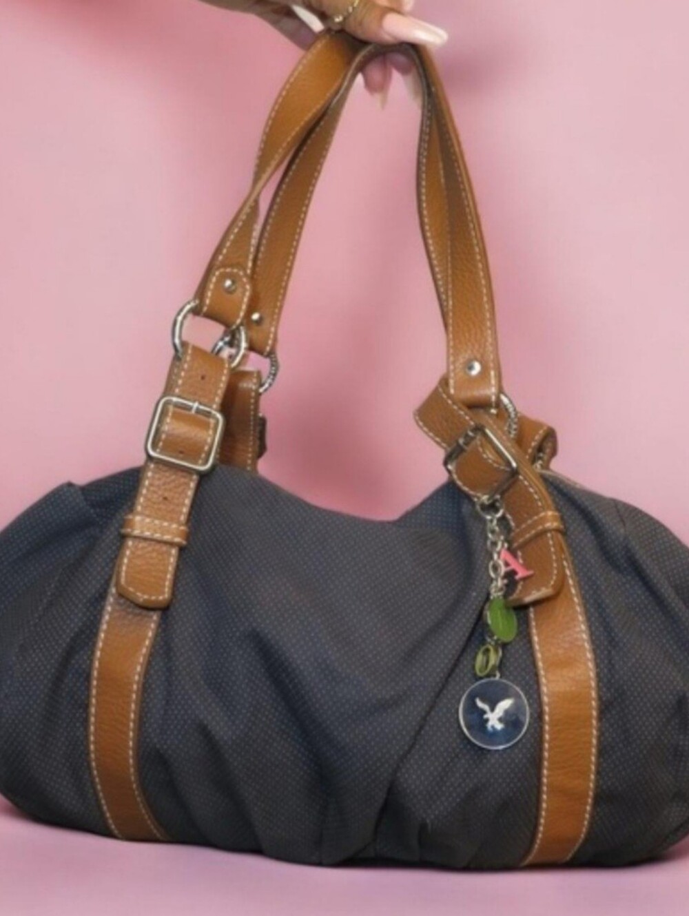 Y2K American Eagle Outfitters Women's Brown and Blue Accessory